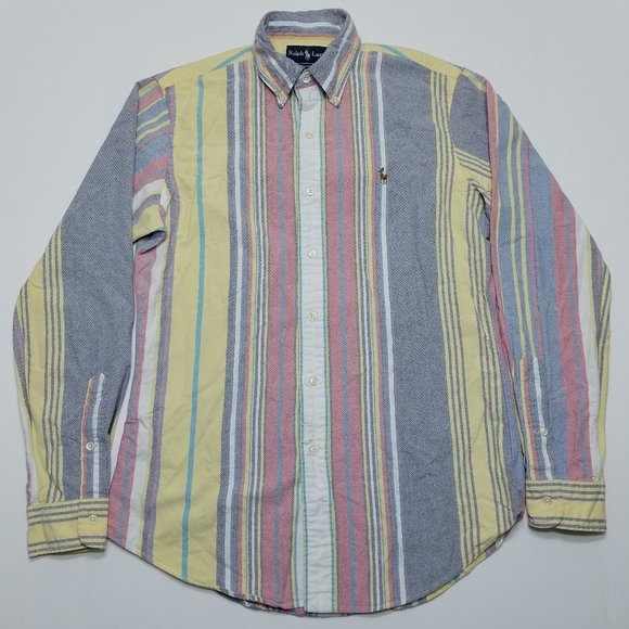 Ralph Lauren Custom Fit Oxford Shirt - Small - Str - Picture 1 of 9